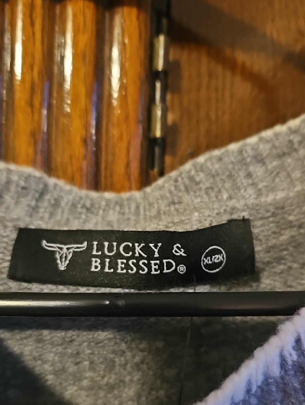 Lucky & Blessed Gray & White Horse & Horseshoe Knit Vest - Picture 2 of 6